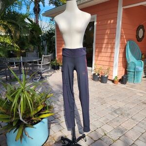 Rocktrail Black Rock Climbing Bouldering Leggings Red Accents Sz S NWT